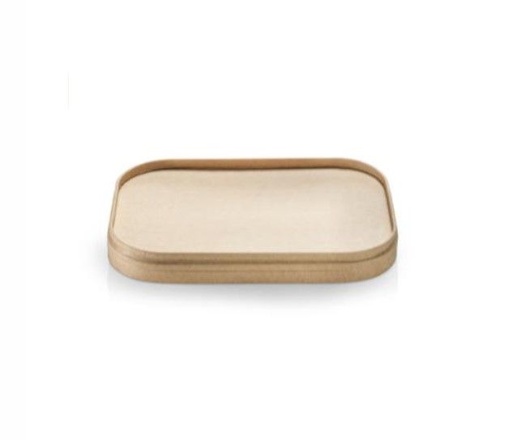 [11811] Låg til salatbakke, 17,3x12cm, fladt, brun, kraftkarton, m/PLA, tilhørende 10611 (300 stk)