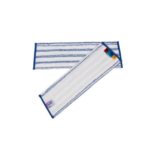 [11868] Fugtmoppe, hvid, mikrofiber, 40 cm, med velcro, (5 stk.)