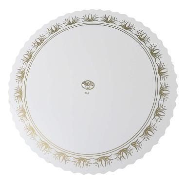 [12048] Kagepap, Ø31,5 cm, med guldprint, (500 stk.)