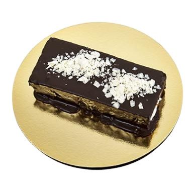 [12052] Kagepap, sort/guld, Ø18 cm, 950g, PET laminat, (100 stk.)