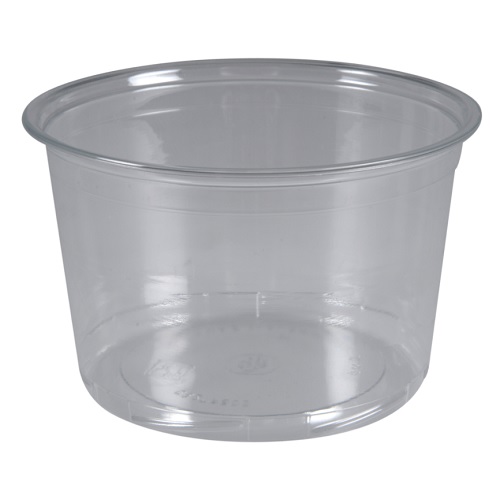 [10262] Plastbæger, TowerPac, 7,8cm, Ø12cm, 500 ml, klar, RPET, med skruebund, (500 stk.)