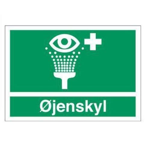 [11969] Sikkerhedsskilt, H432, Øjenskyl, 21x29,7 cm, plast, (1 stk.)
