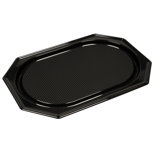 [10257] Serveringsfad, 45x30x3cm, sort, RPET, mellem, 10 stk.