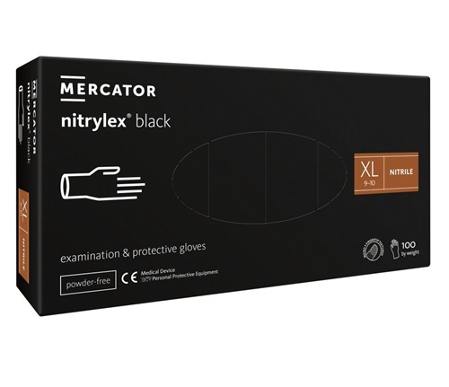 [10240] Nitrilhandsker, Classic, XL, Sort, Pudderfri (100 stk.)