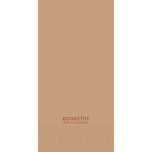 [10424] Middagsserviet, Duni Ecoecho, 2-lags, 1/8 fold, 40x40cm, brun, nyfiber, (1500 stk.)