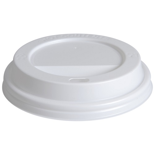 [10421] Låg til 12/16 oz papkrus, Ø9cm, hvid, PS, (1000 stk.)