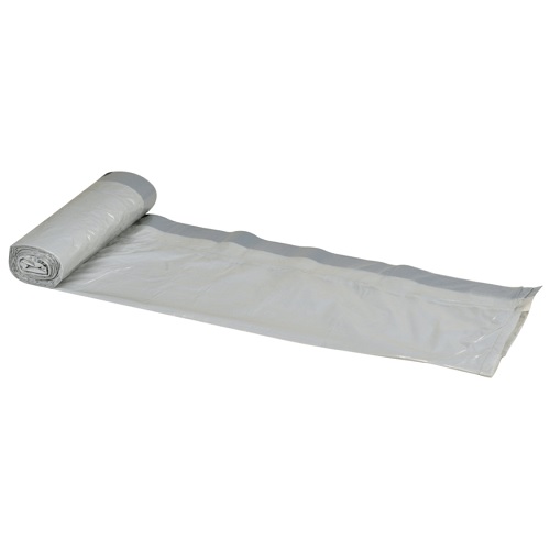 [10385] Affaldspose med snøreluk, 20 l, grå, LLDPE/virgin, 44x50cm, 12 my (60 ruller á 20 stk, 1200 stk.)