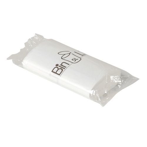 [10373] Spandepose med stjernebund, 34x39cm, 5 l, hvid, LLDPE/virgin, 10 my (10 ruller á 20 stk, 200 stk.)