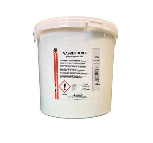 [12380] Vaskepulver m/ Blegemiddel, 10kg, Iduna, (1 stk.)
