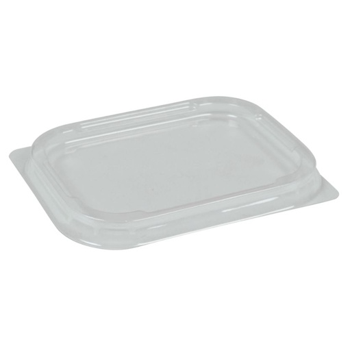 [12404] Låg til alubakke, 11,3x8,8x1cm, klar, APET, snap-on, tilhørende 10484, (990 stk.)