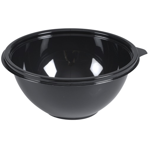 [10346] Salatskål, 6cm, Ø14cm, 500 ml, sort, RPET, tilhørende 10347, (500 stk.)