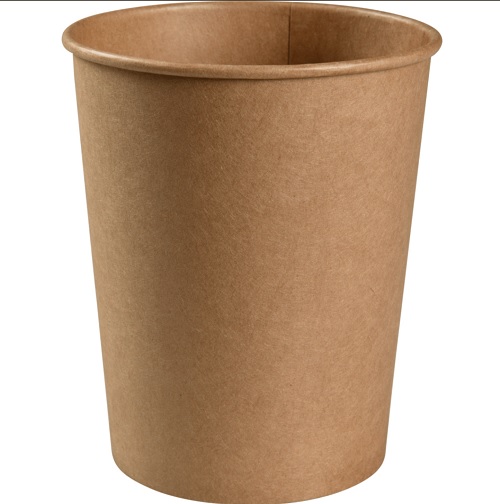 Suppebøtte, 13,6cm, Ø11,5cm, 1000 ml, brun, kraft/PE, 32 oz, tilhørende 10341, (500 stk.)