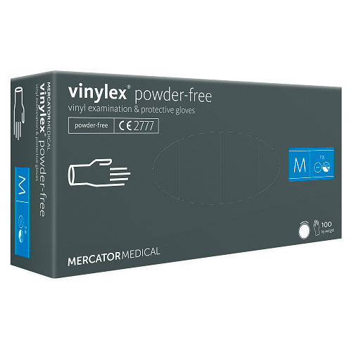 [10507] Vinylhandske, Abena Classic, M, klar, vinyl, pudderfri, (100 stk.)