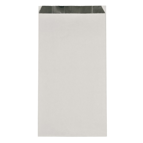[10483] Grillpose, XS, 29x16x5,5cm, 60 g/m2, hvid, aluminium/papir/PE, med sidefals, (500 stk.)