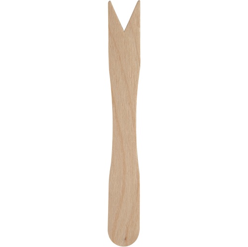 [10705] Pommes frites gaffel, 8,5cm, brun, birketræ, komposterbar, (100 stk.)
