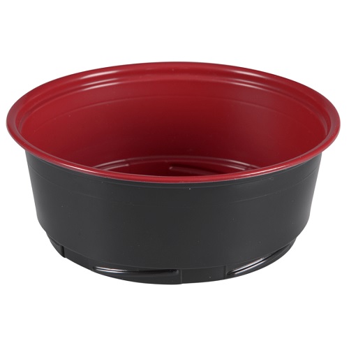 [10691] Plastbæger, TowerPac, 4,7cm, Ø12cm, 250 ml, sort, PP, (500 stk.)