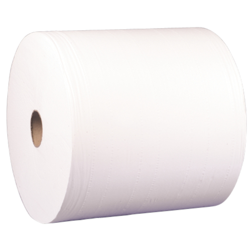 [13489] Værkstedsrulle, 2-lags, 380m x 26,5cm, Ø33cm, hvid, 100% nyfiber, (2 stk.)