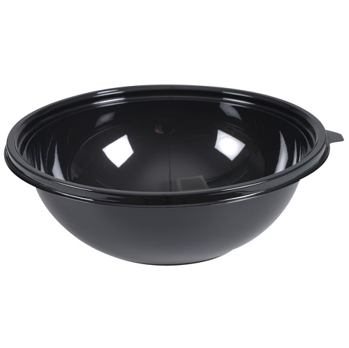 [10642] Salatskål, 9cm, Ø26cm, 2250 ml, 2250 ml, sort, RPET, rund, (50 stk).