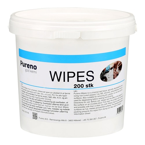 [13598] Renseservietter, Wipes i Spand, Pureno, (200 stk.)