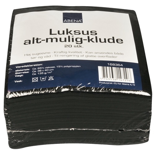 [10636] Luksus Alt-mulig-klud, 40x38cm, sort, (20 stk.)