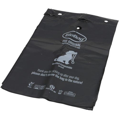 [13766] Bionedbrydelige hundeposer, 3L, 20my, sort, mater-bi, 20x30cm, på blok, (50 pakker á 50 stk = 2500 stk.)
