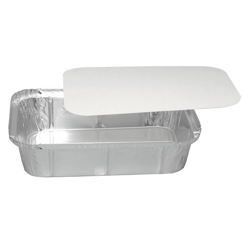 [10614] Låg, Cater-Line, 23,9x12,7cm, hvid, pap/aluminium, (1000 stk.)