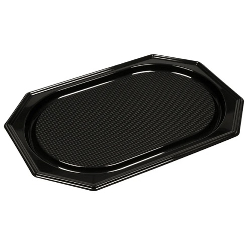 [10599] Serveringsfad, 35x25cm, sort, RPET, lille, 10 stk.