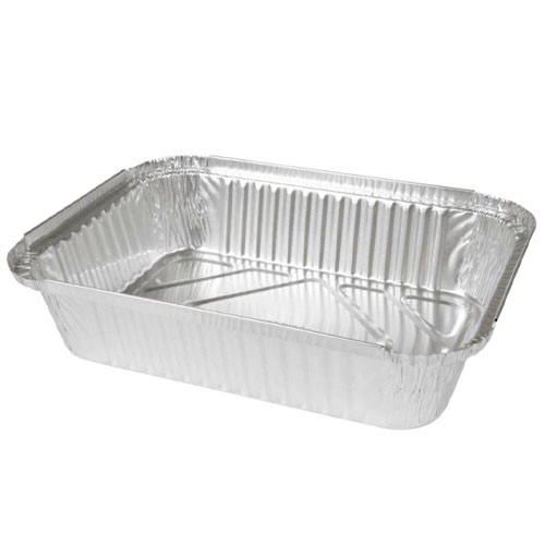 [10585] Alubakke, 26,1x19x6,1cm, 1850 ml, aluminium, rektangulær, tilhørende 10582, (360 stk.)