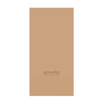 [10542] Serviet, Duni Ecoecho, 3-lags, 1/8 fold, 40x40cm, natur, (1250 stk.)