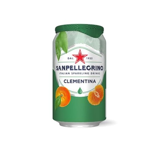 [10535] San Pellegrino Clementina, aludåse, 0,33 L, Klementin, 24 stk.