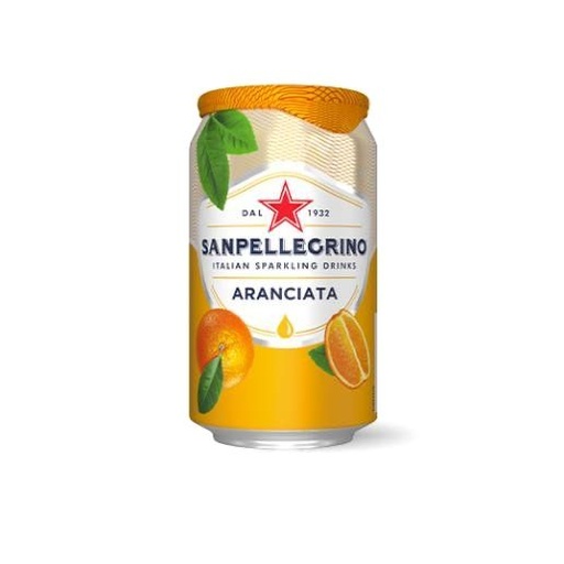 [10532] San Pellegrino Aranciata, aludåse, 0,33 L, Orange, 24 stk.