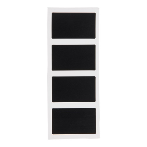 [14900] Tavle klistemærker, Securit, rektangulære, 8,2x4,8 cm, folie, sort, (1 stk.)