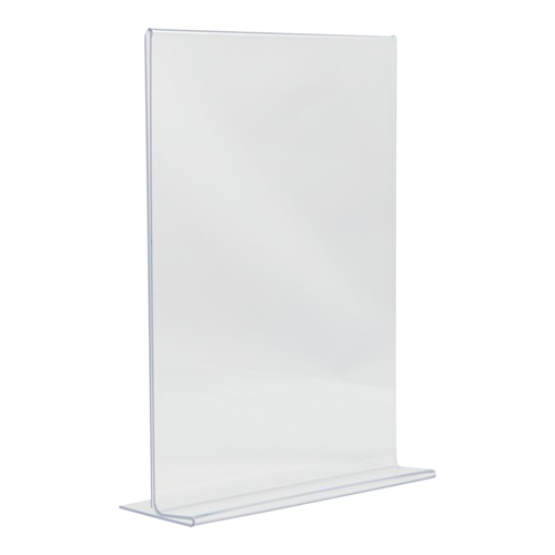 [15121] Bordrytter, T-skilt, Securit, A4, akryl, klar transparent, (1 stk.)