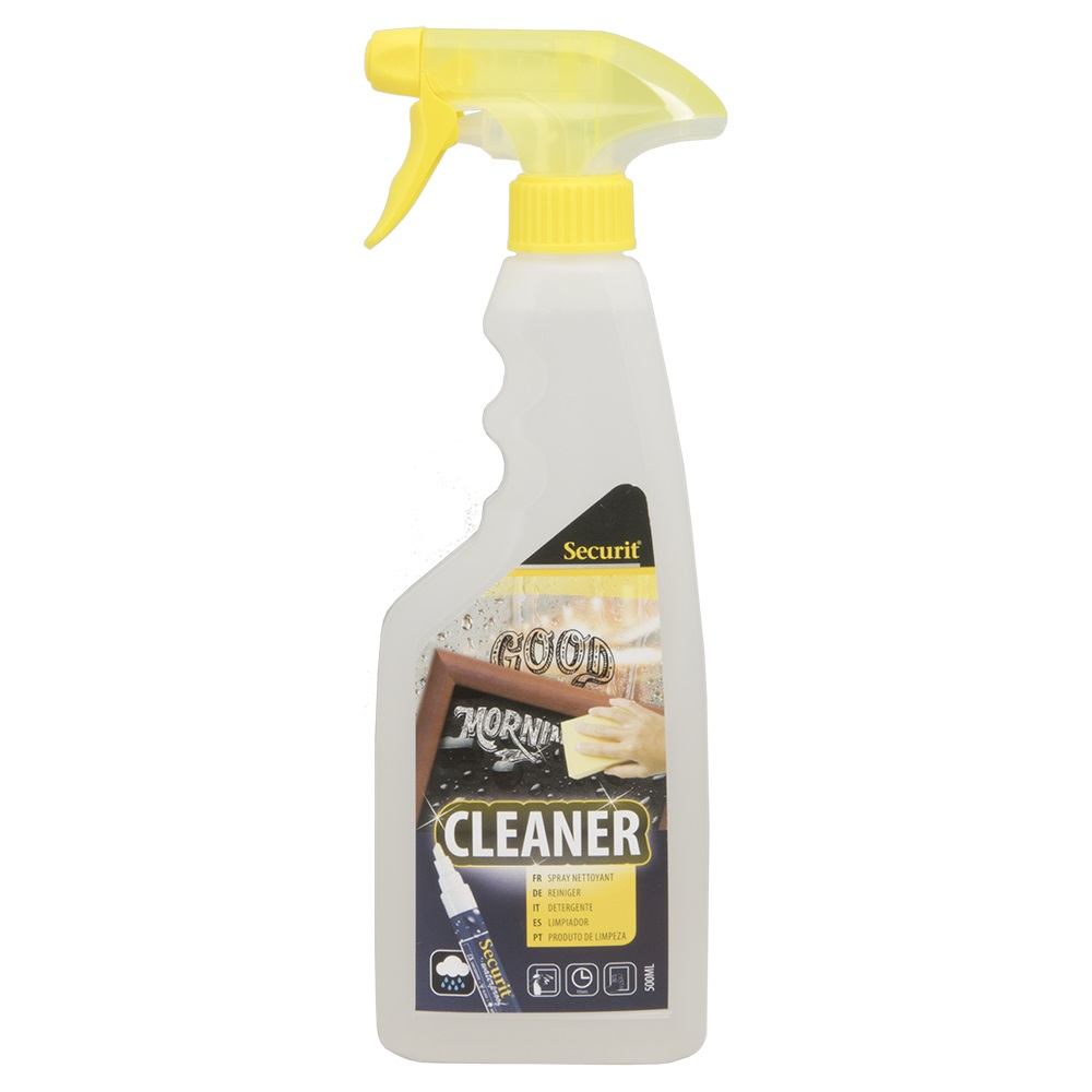 Rengøringsspray til vandfaste kridtmarkere, Tavlerens, Securit, 500/750 ml, plast/væske, klar, (1 stk.)