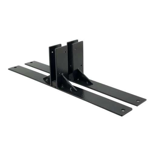 [15161] Fødder til Multiboard modul-system, Securit, 40,2x14,4x4 cm, stål, sort, (2 stk.)