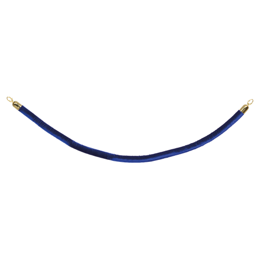 [15165] Reb fløjl med kliklås til afspærringsstolpe, Securit, "Classic Gold",  59,5xØ4 cm, rustfrit stål/nylon, blå/gylden, (1 stk.)