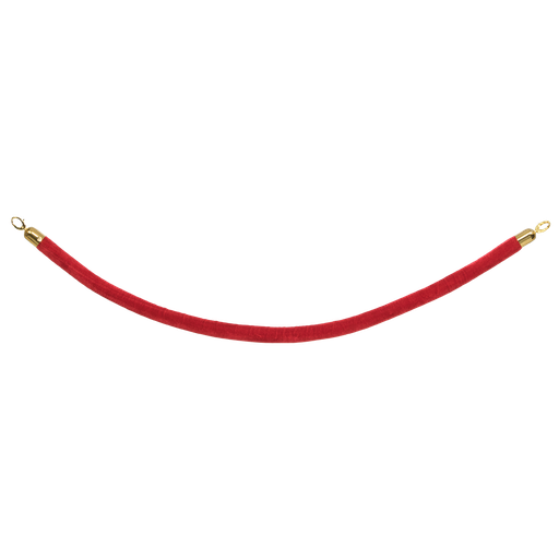 [15166] Reb fløjl med kliklås til afspærringsstolpe, Securit, "Classic Gold",  59,5xØ4 cm, rustfrit stål/nylon, rød/gylden, (1 stk.)
