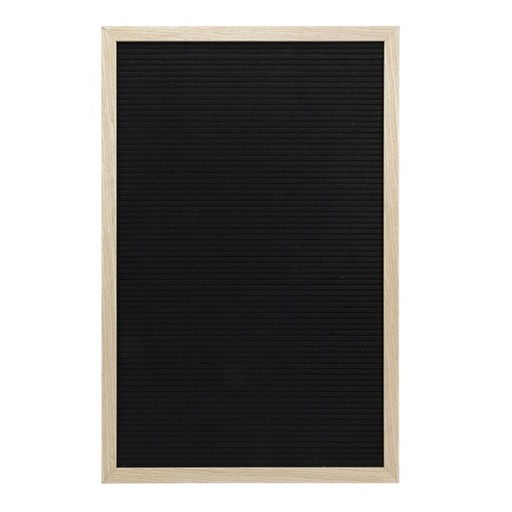 [15167] Bogstavtavle med bogstaver og tegn, Securit,  40x60 cm, teakramme/akryl, (1 stk.)