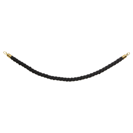 [15186] Reb snoet med kliklås til afspærringsstolpe, Securit, "Classic Gold",  59,5xØ4 cm, rustfrit stål/nylon, sort/gylden, (1 stk.)