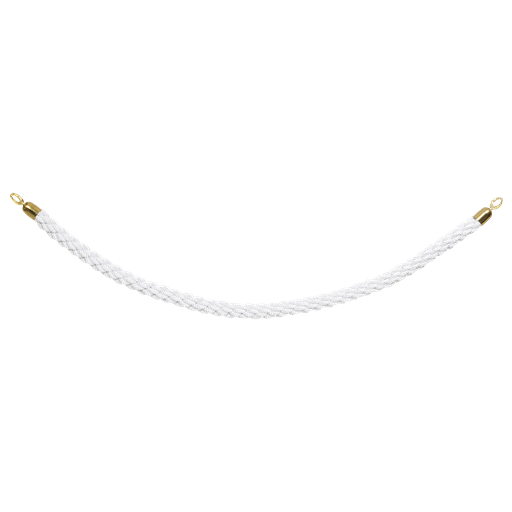 [15188] Reb fløjl med kliklås til afspærringsstolpe, Securit, "Classic Gold",  59,5xØ4 cm, rustfrit stål/nylon, hvid/gylden, (1 stk.)