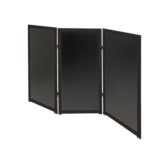 [15212] Multiboard modul-system / afskærmning til kridtmarkere (uden fod), Securit, 114,5x60 cm, PP/metal, sort (1. stk.)