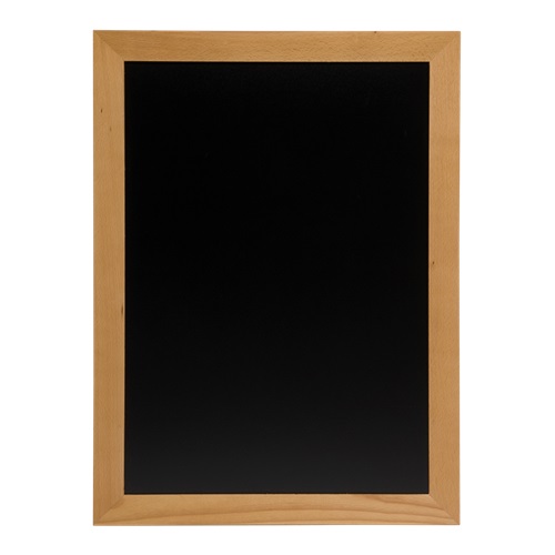 [15232] Vægskilt til kridtmarkere i ramme, Securit, 76,3x56,5 cm, gummitræ/PP, teakfarvet/sort, (1 stk.)