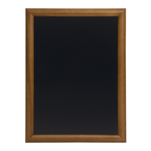 [15242] Vægskilt til kridtmarkere i ramme, Securit, 87x67 cm, gummitræ/PP, mørkebrun/sort, (1 stk.)
