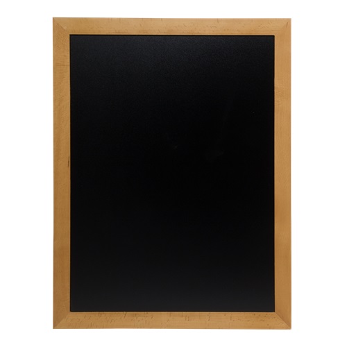 [15244] Vægskilt til kridtmarkere i ramme, Securit, 87x67 cm, gummitræ/PP, teakfarvet/sort, (1 stk.)