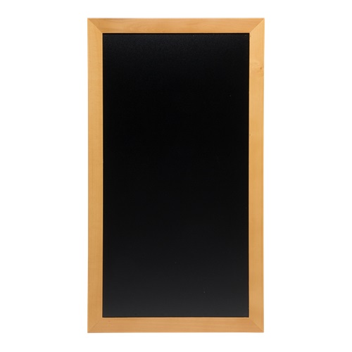 [15249] Vægskilt til kridtmarkere i ramme, Securit, 100x56 cm, gummitræ/PP, teakfarvet/sort, (1 stk.)