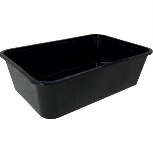 [10846] Plastbakke, 16,9x11,6x4,8cm, 650 ml, sort, PP, 1-rums, tilhørende 10986, (500 stk.)