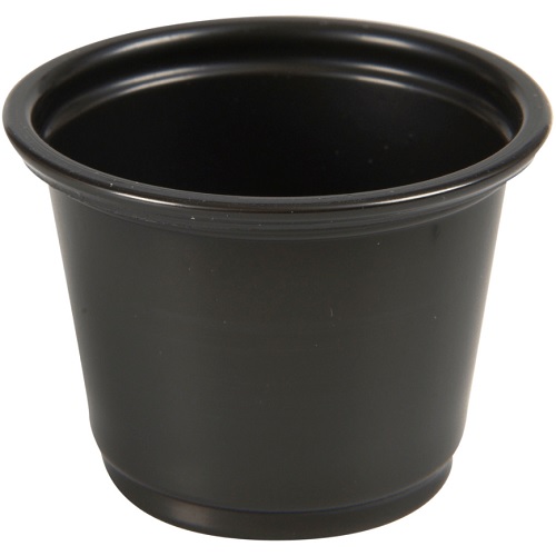 [10875] Dressingbæger, 30 ml, 3,3cm, Ø4,5cm, sort, PP, tilhørende 10359, (5000 stk.)