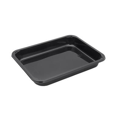 [10878] Ovnbakke, 900 ml, 22,7x17,8x2,9cm, rekt, sort, CPET, tilhørende 11527, (368 stk.)