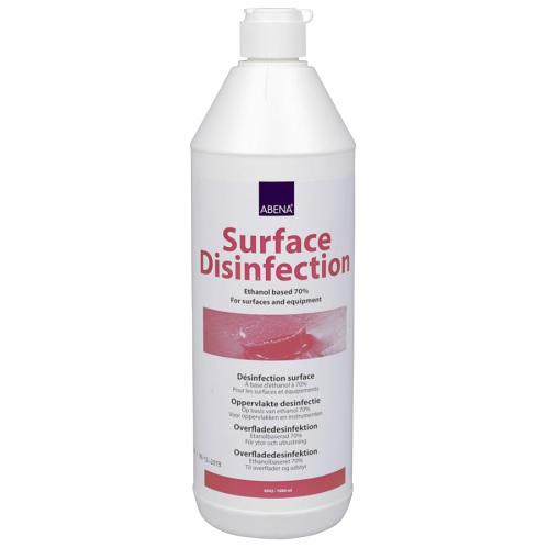 [10808] Overfladedesinfektion, 1000 ml, 70% ethanol, flaske med kliklåg, (1 stk.)