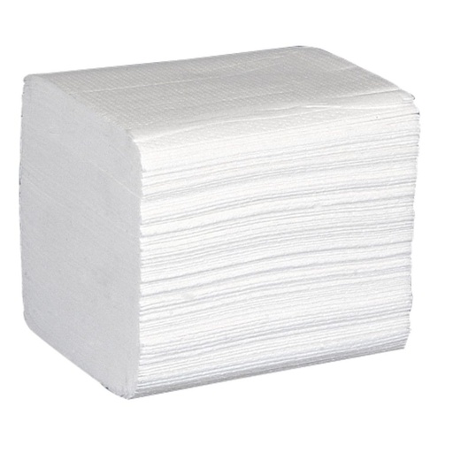 [10924] Toiletpapir i ark, 2-lags, 19x11cm, hvid, 100% nyfiber, (9000 stk.)